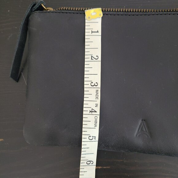 NWT Able Leather Rachel Wristlet Clutch Bag Wallet Black - Picture 3 of 8